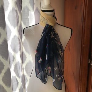 Gorgeous Butterflies and Floral Scarf
